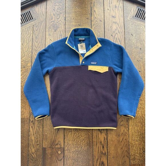 Patagonia Men's LW Synchilla Snap Fleece Pullover Obsidian Plum XL / X-Large NWT - Picture 1 of 7